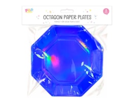Wholesale Metallic octagon paper plates 8pk Wholesale Metallic octagon paper plates 8pk