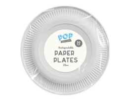 Wholesale White Paper Plates 23cm 50pk Wholesale White Paper Plates 23cm 50pk