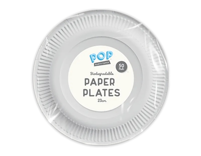Wholesale White Paper Plates 23cm 50pk