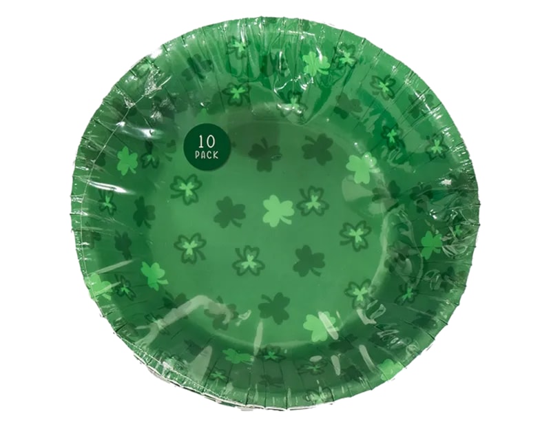 Wholesale St. Patricks Day paper plates 22.5cm 10pk| Gem imports Ltd Wholesale St. Patricks Day paper plates 22.5cm 10pk| Gem imports Ltd