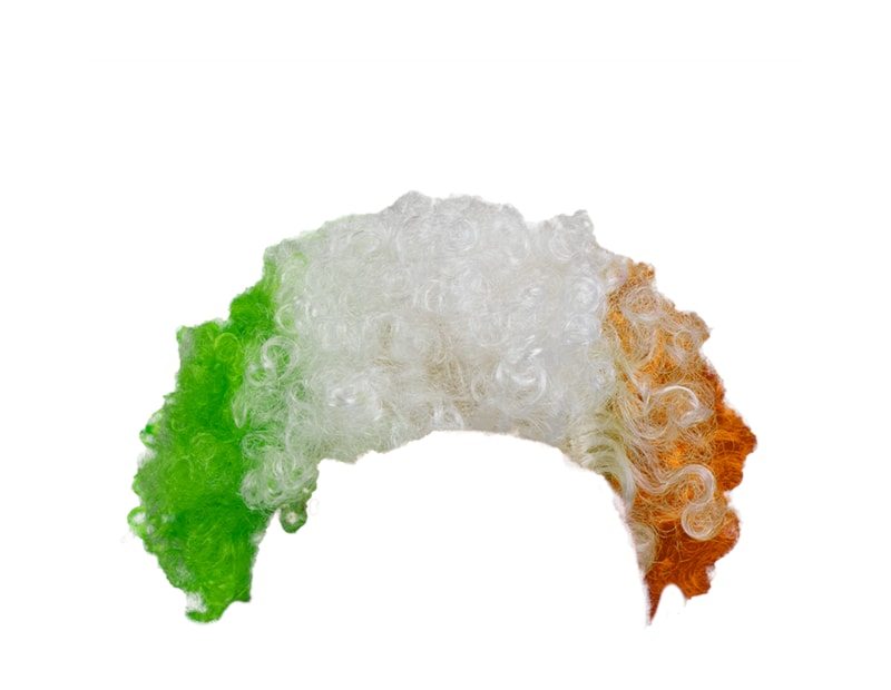 Wholesale Irish Tricolour Afro Wig Wholesale Irish Tricolour Afro Wig