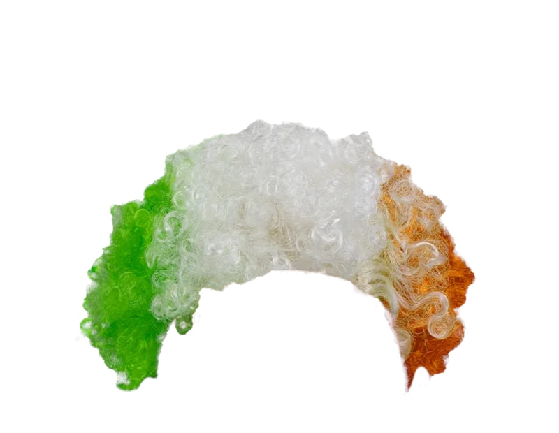 Wholesale Irish Tricolour Afro Wig Wholesale Irish Tricolour Afro Wig