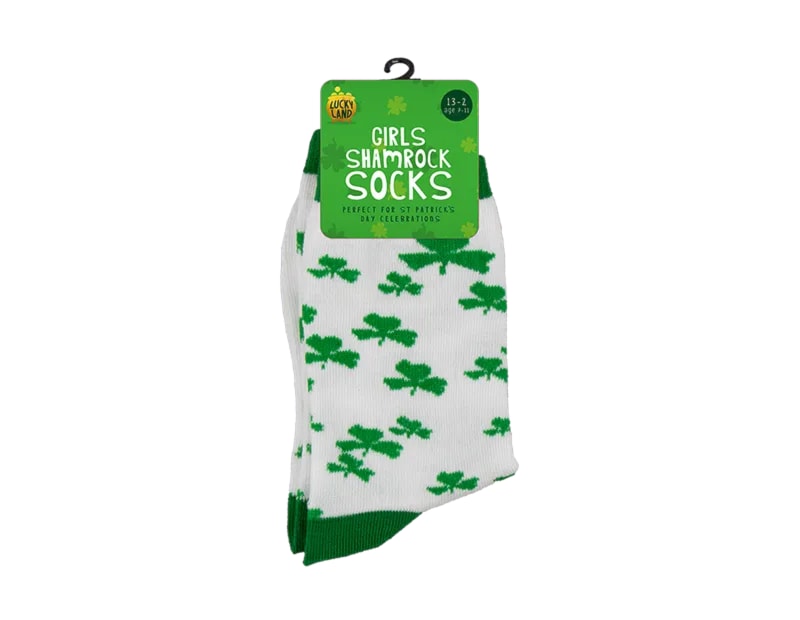 Wholesale St Patricks Day Girls shamrock socks Wholesale St Patricks Day Girls shamrock socks