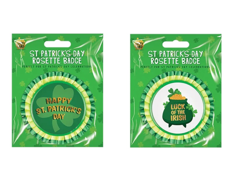Wholesale St Patricks Day rosette Badge