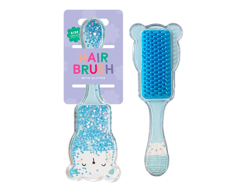 Wholesale Kids Glitter Animal Hairbrush 17cm