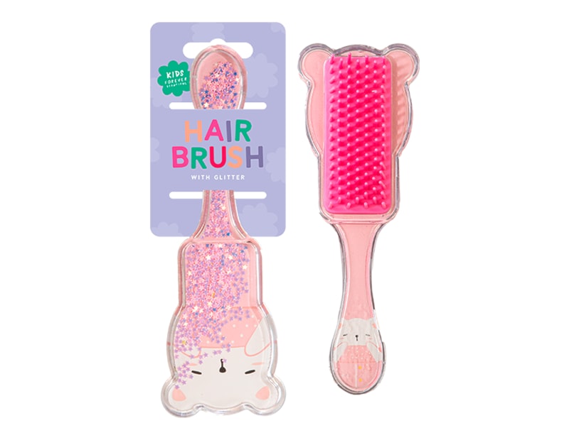 Wholesale Kids Glitter Animal Hairbrush 17cm