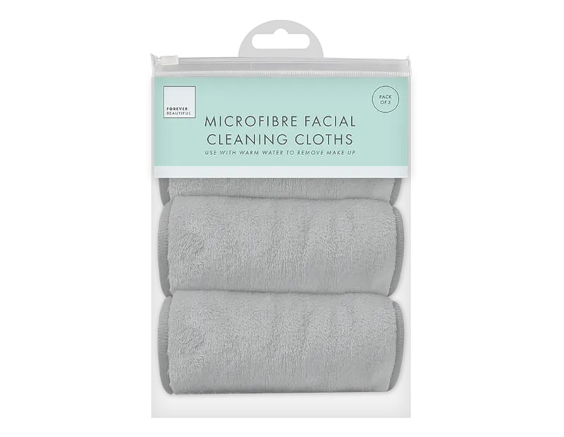 Wholesale Microfibre Facial Cleansing Cloths 3pk