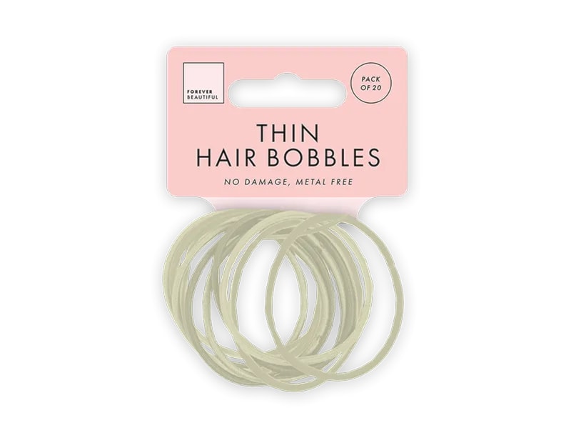 Wholesale Natural Thin Hair Bobbles 20pk