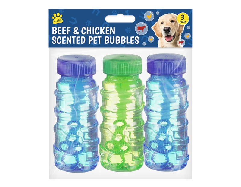 Beef & Chicken Scented Pet Bubbles 3pk Beef & Chicken Scented Pet Bubbles 3pk
