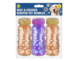 Beef & Chicken Scented Pet Bubbles 3pk