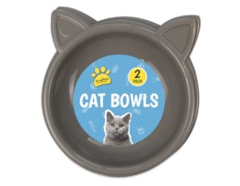 Cat Bowls 2pk - Trend 17cm Cat Bowls 2pk - Trend 17cm