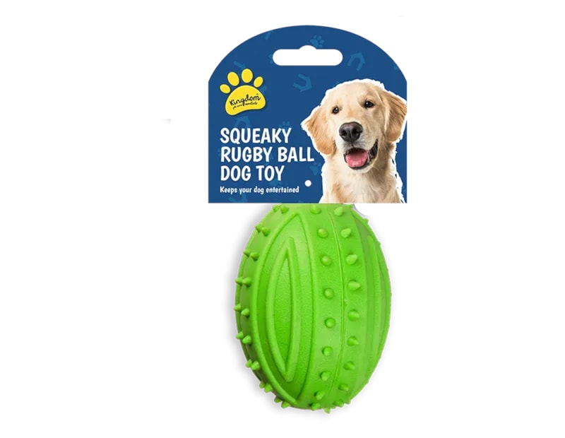 Wholesale Rubber squeaky rugby ball dog toy Wholesale Rubber squeaky rugby ball dog toy