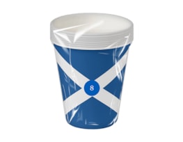 Wholesale Scotland Paper Cups 500ml 8pk CDU Wholesale Scotland Paper Cups 500ml 8pk CDU
