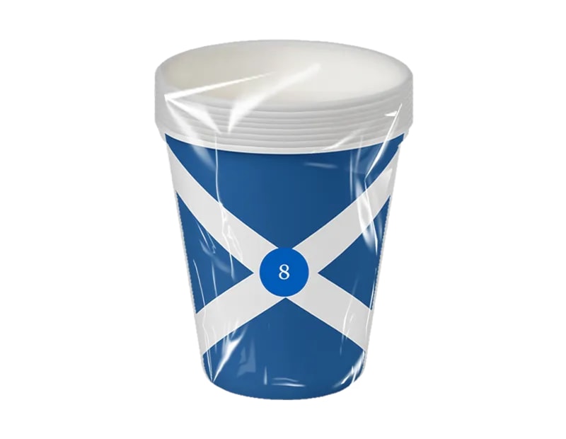 Wholesale Scotland Paper Cups 500ml 8pk CDU Wholesale Scotland Paper Cups 500ml 8pk CDU