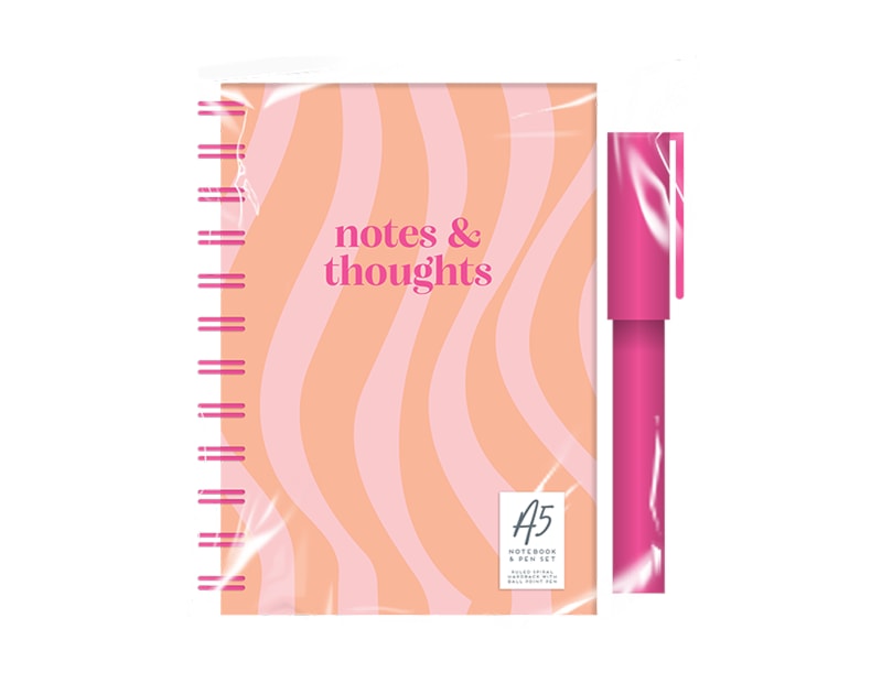 Wholesale A5 Wiro Notebook & Pen Set - Adult Wholesale A5 Wiro Notebook & Pen Set - Adult