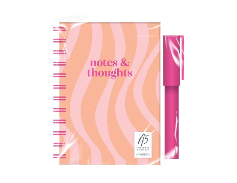 Wholesale A5 Wiro Notebook & Pen Set - Adult