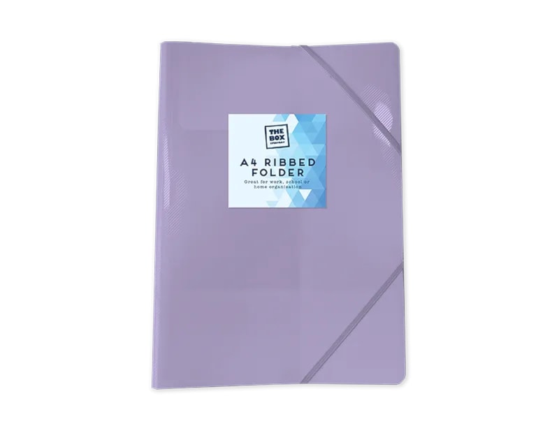 Wholesale Pastel A4 Ribbed Elasticated Folder