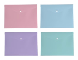 Wholesale Pastel Document Wallets 4pk