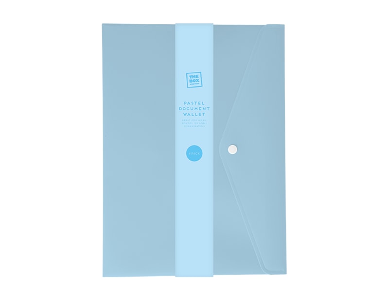 Wholesale Pastel Document Wallets 4pk Wholesale Pastel Document Wallets 4pk