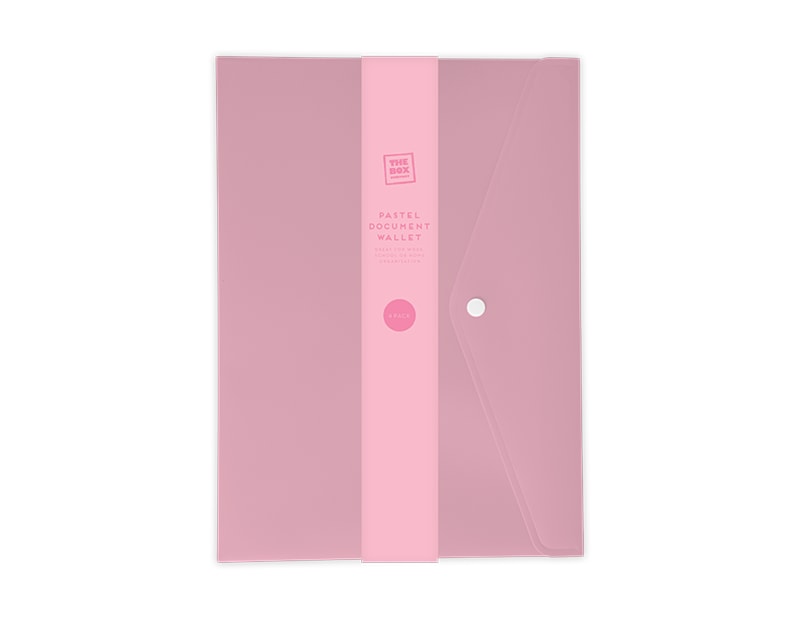 Wholesale Pastel Document Wallets 4pk Wholesale Pastel Document Wallets 4pk