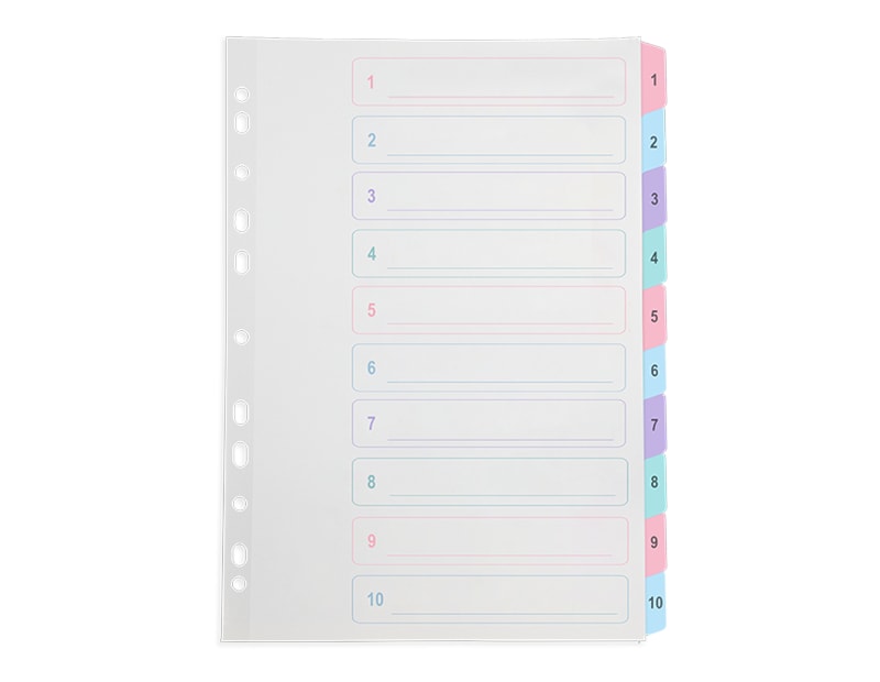Wholesale A4 Multicoloured Indexes Wholesale A4 Multicoloured Indexes