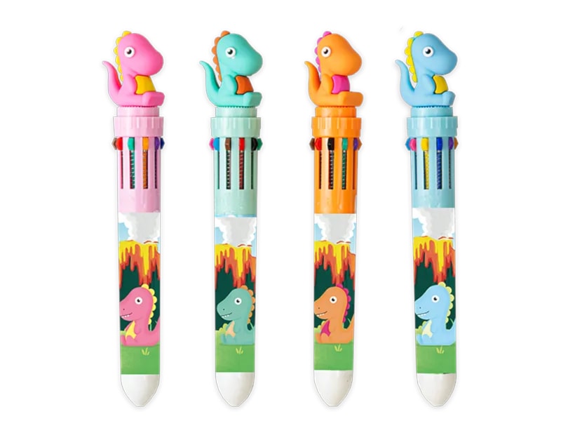 Wholesale Dinosaur 10 Colour Pen CDU Wholesale Dinosaur 10 Colour Pen CDU