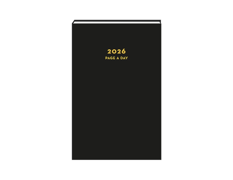 Wholesale 2026 Black A5 Page A Day Diary CDU Wholesale 2026 Black A5 Page A Day Diary CDU