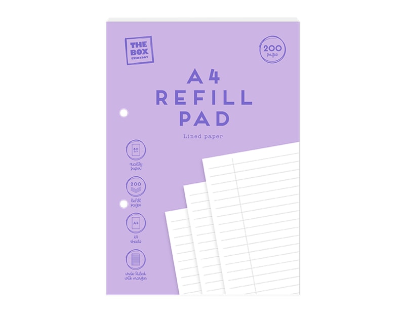 Wholesale Pastel A4 Refill Pad - 200 pages - 80gsm Wholesale Pastel A4 Refill Pad - 200 pages - 80gsm