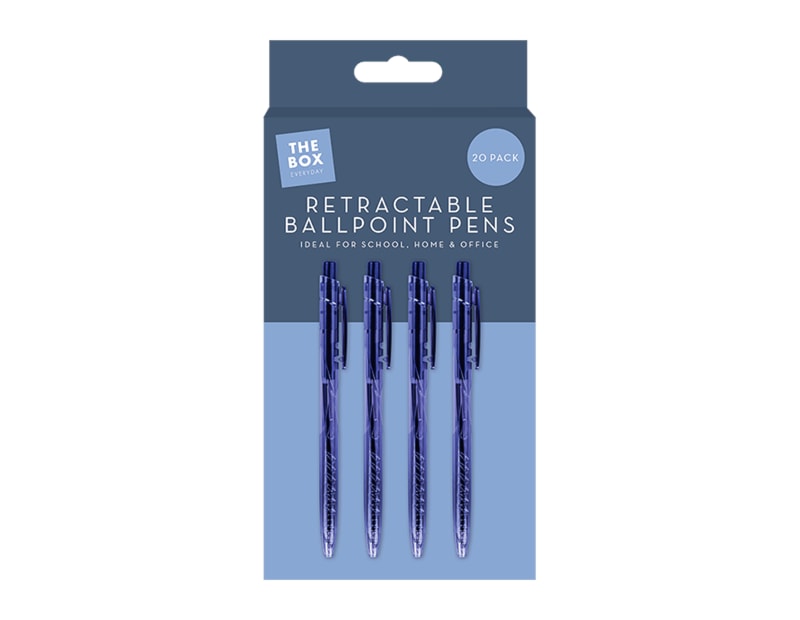 Wholesale Retractable Ballpoint Pens 20pk Wholesale Retractable Ballpoint Pens 20pk
