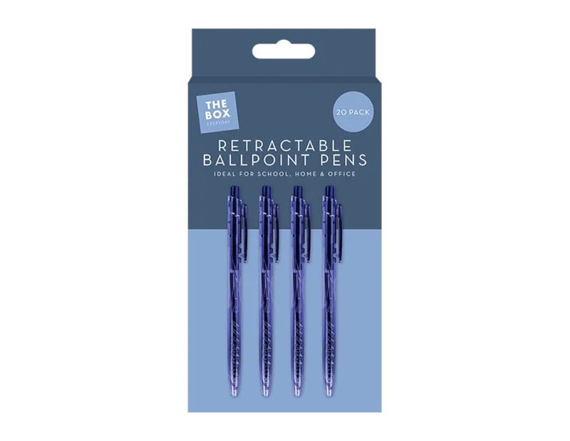 Wholesale Retractable Ballpoint Pens 20pk Wholesale Retractable Ballpoint Pens 20pk