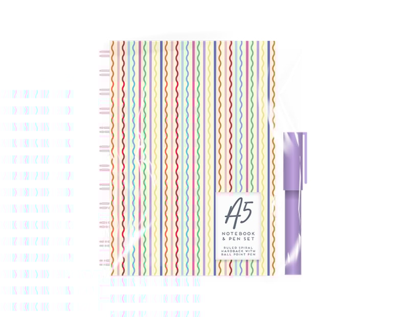 Wholesale A5 Wiro Notebook & Pen Set - Adult