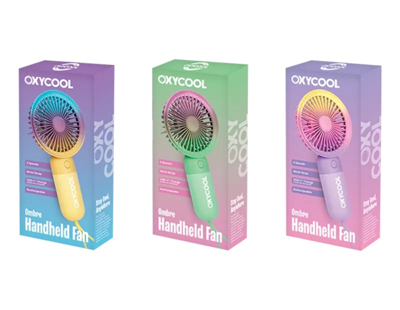 Wholesale Ombre Handheld Fan 17.5cm CDU Wholesale Ombre Handheld Fan 17.5cm CDU