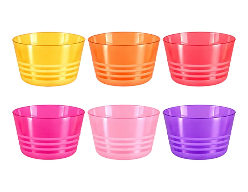 Wholesale Plastic Colourful Bowl 300ml 6PK Wholesale Plastic Colourful Bowl 300ml 6PK