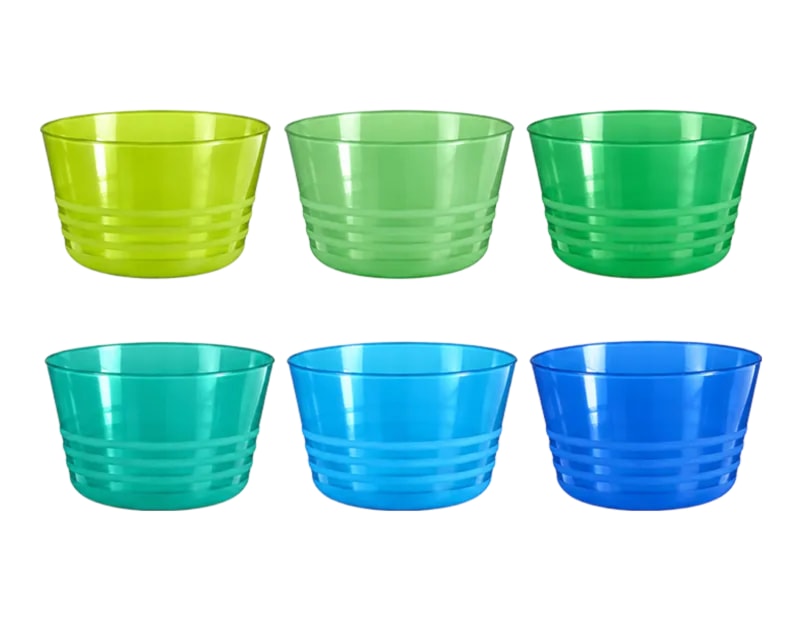 Wholesale Plastic Colourful Bowl 300ml 6PK