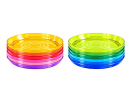 Wholesale Plastic Colourful Plate dia 18.5cm 6PK