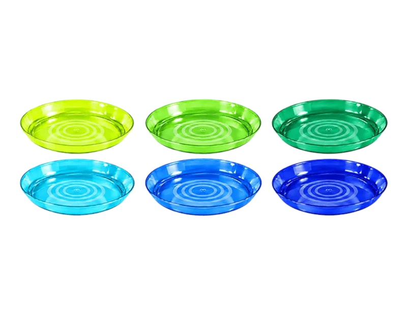 Wholesale Plastic Colourful Plate dia 18.5cm 6PK