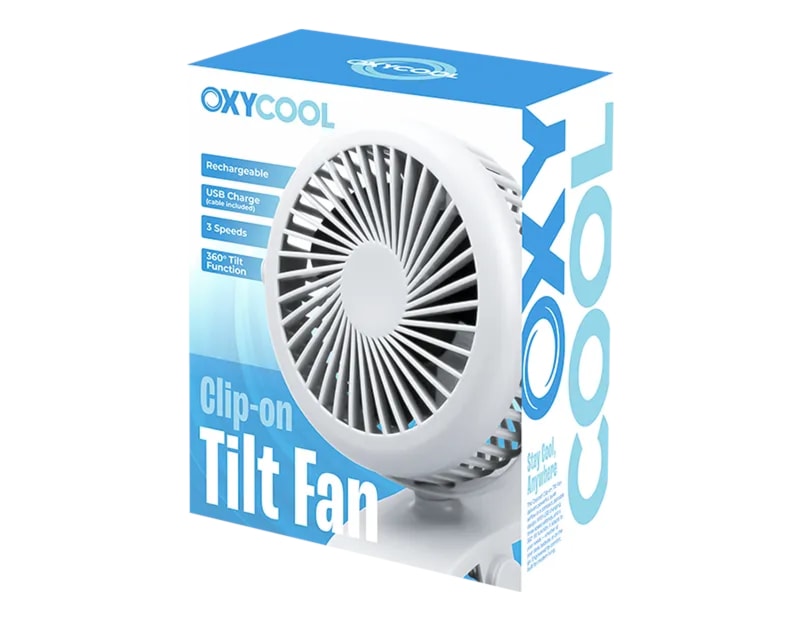 Wholesale Clip-On Tilt Rechargeable Fan