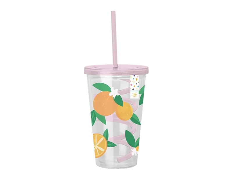 Wholesale Summer Party Fruit Cup & Swirly Straw Wholesale Summer Party Fruit Cup & Swirly Straw