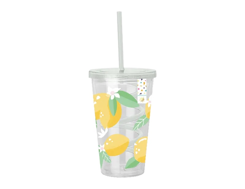 Wholesale Summer Party Fruit Cup & Swirly Straw Wholesale Summer Party Fruit Cup & Swirly Straw
