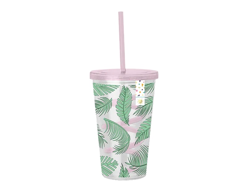 Wholesale Summer Party Leaf Cup & Swirly Straw Wholesale Summer Party Leaf Cup & Swirly Straw