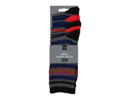 Wholesale Mens Stripe Ankle Socks 5 Pairs