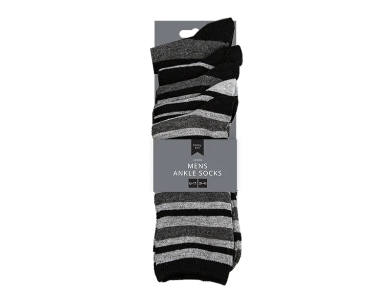 Wholesale Mens Stripe Ankle Socks 5 Pairs Wholesale Mens Stripe Ankle Socks 5 Pairs