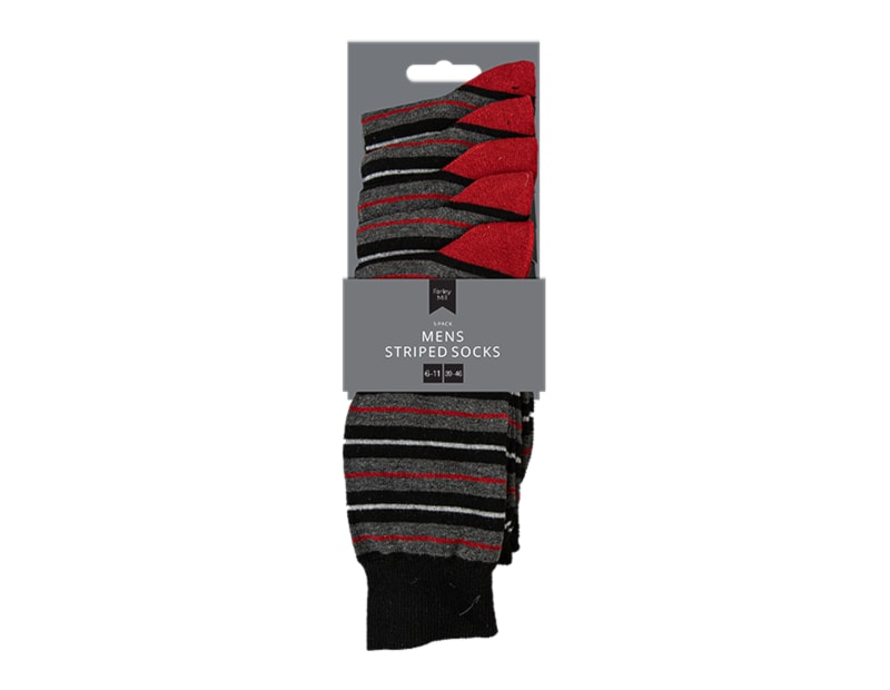Wholesale Mens Striped Socks 5 Pair