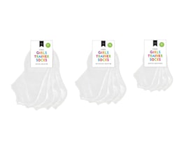 Wholesale Girls Plain Trainer Socks 5pk Wholesale Girls Plain Trainer Socks 5pk