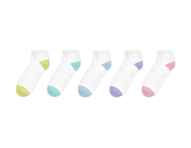 Wholesale Ladies White Trainer Socks 5pk