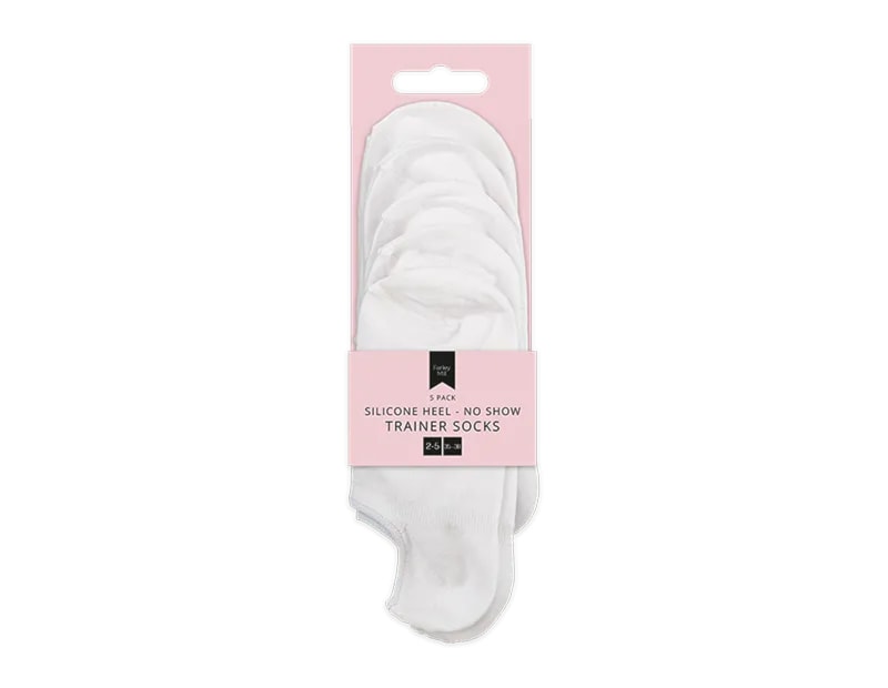 Wholesale Ladies No Show Trainer Socks with Silicone Heel Wholesale Ladies No Show Trainer Socks with Silicone Heel