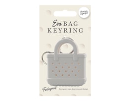 Wholesale EVA Bag Keyring CDU Wholesale EVA Bag Keyring Cream