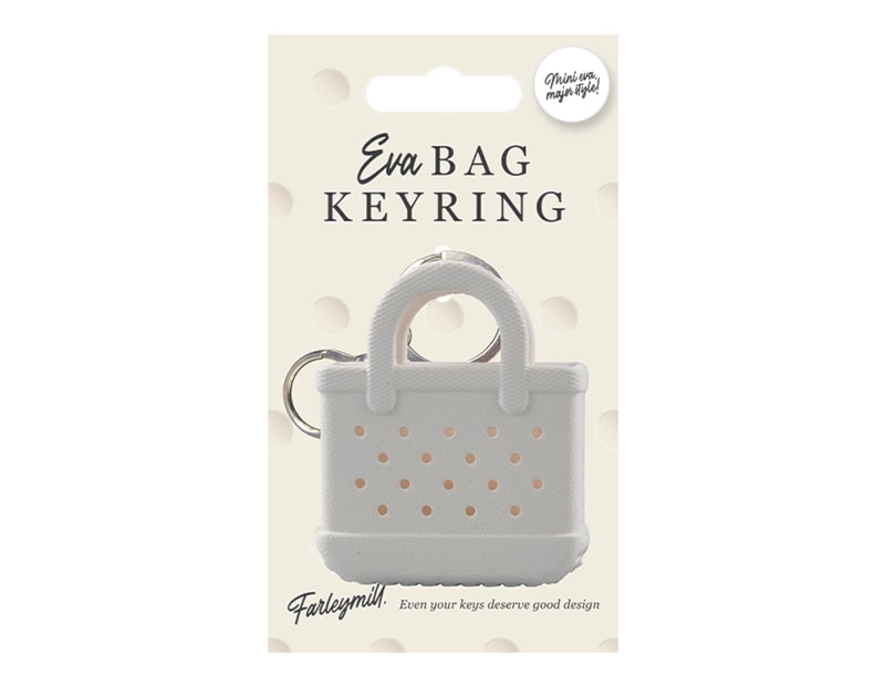Wholesale EVA Bag Keyring Cream