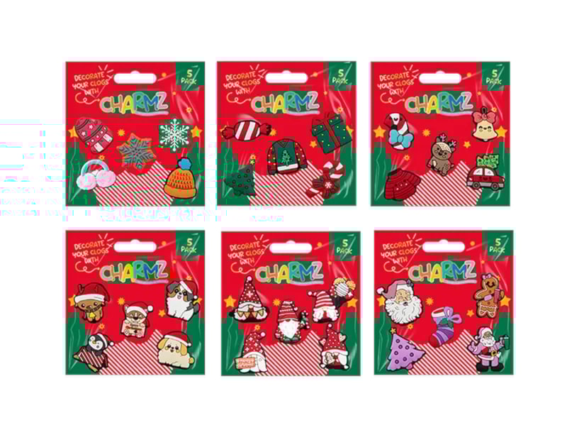 Wholesale Christmas Clog Charmz 5pk CDU Wholesale Christmas Clog Charmz 5pk CDU