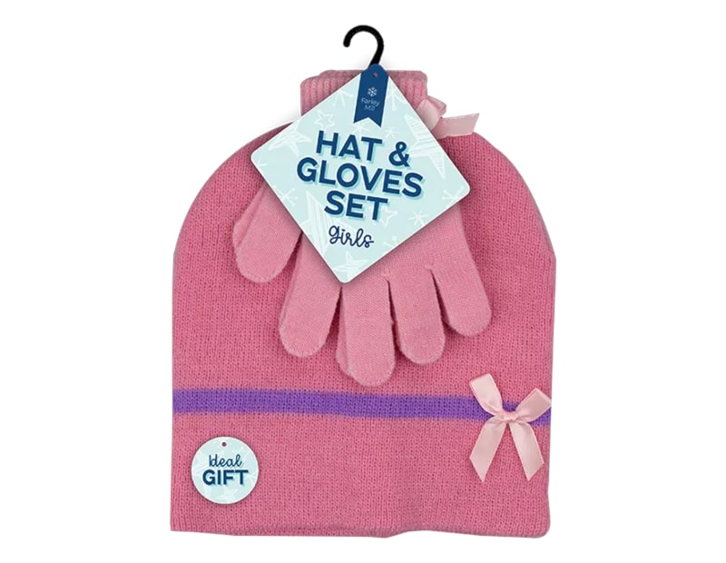 Wholesale Girls Beanie Hat & Gloves Sets Wholesale Girls Beanie Hat & Gloves Sets